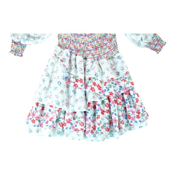 Yvonne & Love Girls Abstract Print Long Straight DRESS‎ Floral Print Size (8-10) - Picture 4 of 6